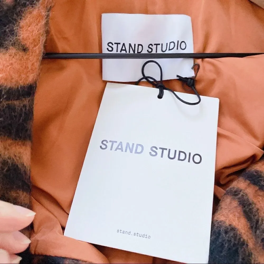 STAND STUDIO Pam wool blend Coat - Rust/Black - Picture 15 of 16